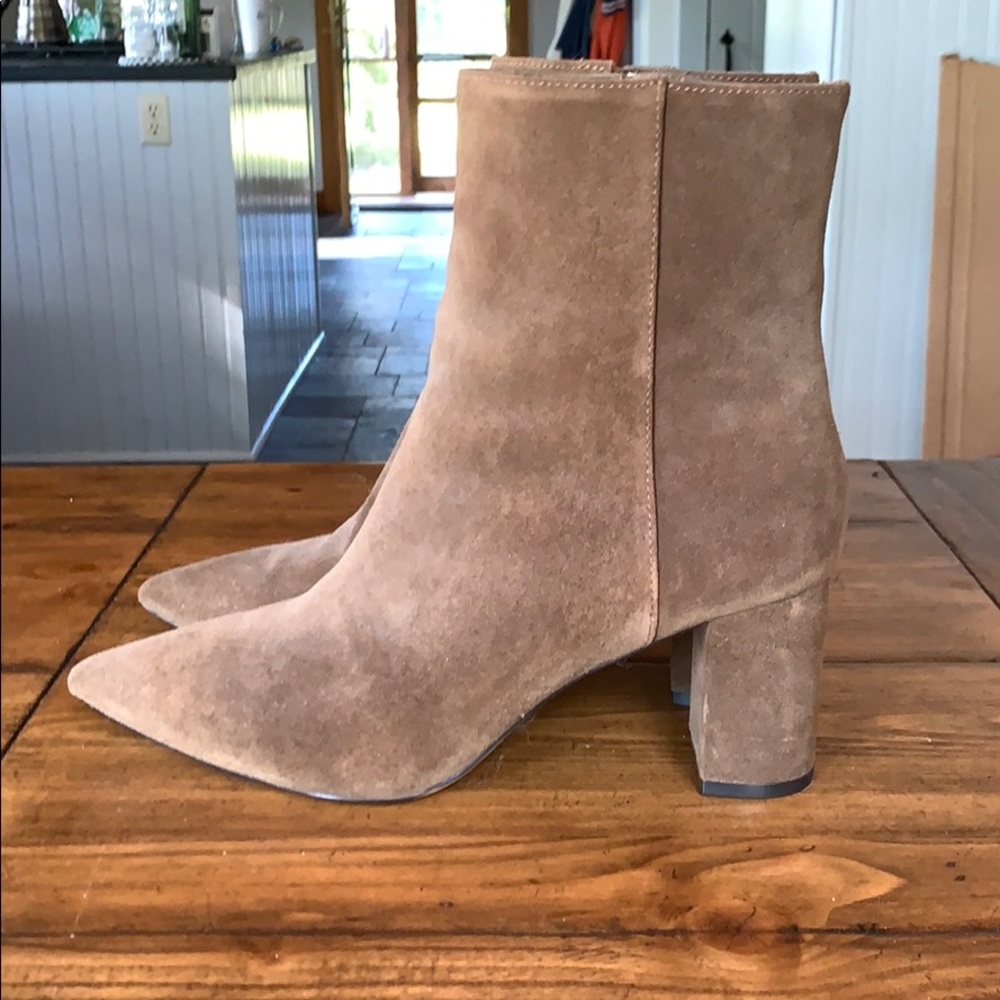 J. Crew Tan Heeled Boots